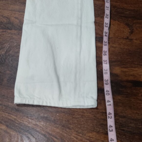 AGOLDE x REVOLVE Remy Twee High Waisted Button Fly Straight Jeans Cream US 30 - Picture 12 of 15